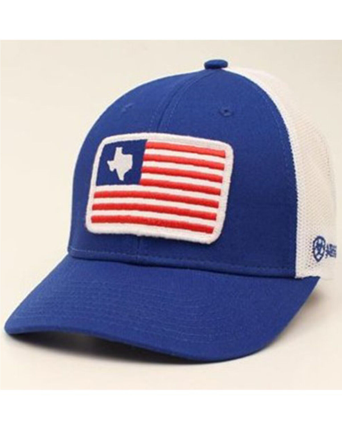 Image #1 - Ariat Men's Texas USA Flag Patch Ball Cap, Blue, hi-res