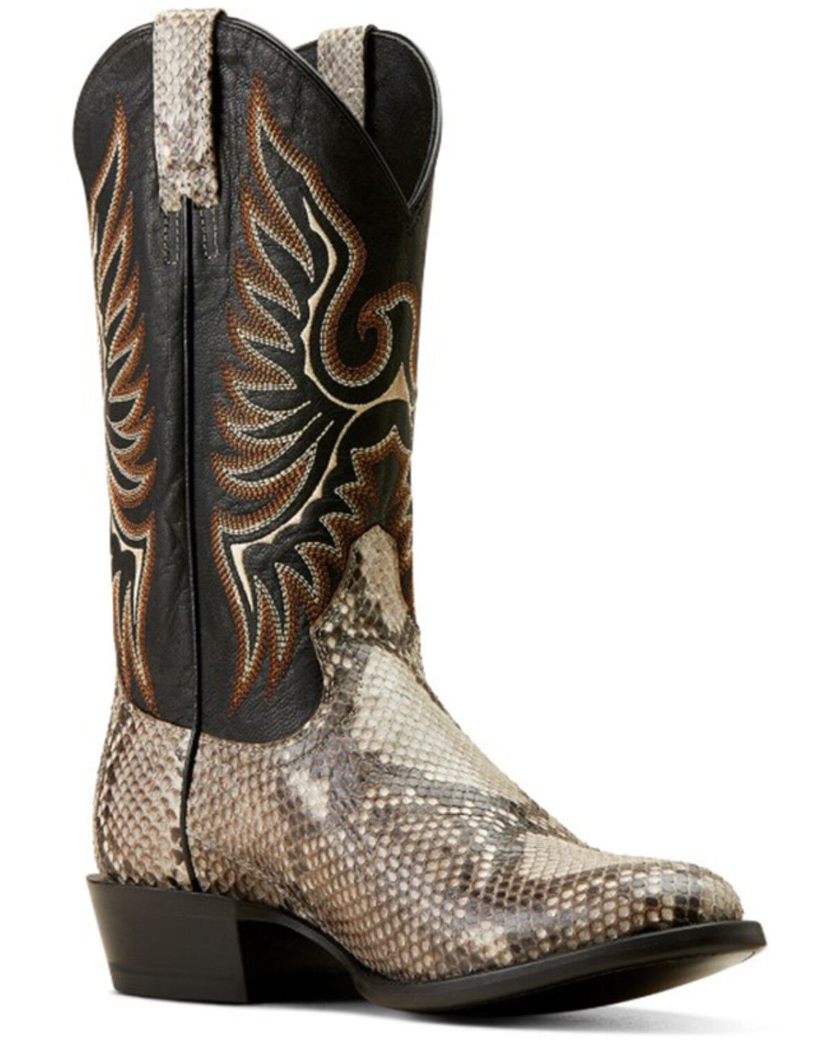 Image #1 - Ariat Men's Slick Exotic Python Western Boots - Round Toe, Brown, hi-res
