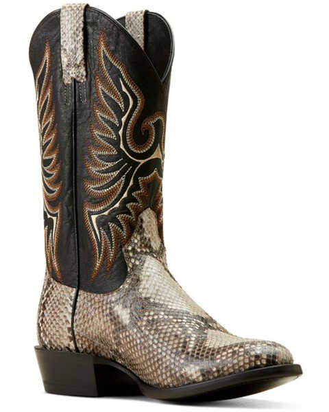 Ariat Men's Slick Exotic Python Western Boots - Medium Toe , Brown, hi-res