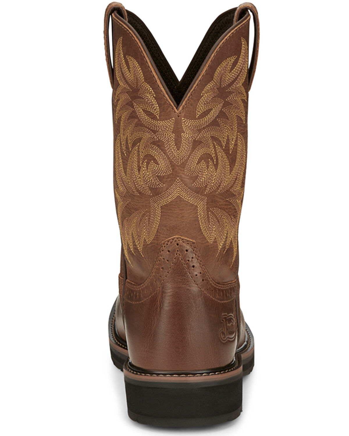 Image #5 - Justin Men's 11" Handler Pull-On Work Boots - Composite Toe, Tan, hi-res