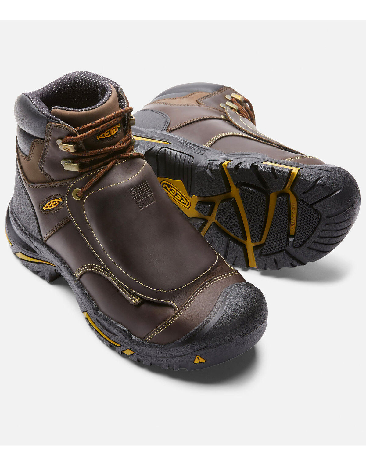 Image #3 - Keen Men's Mt. Vernon Met Guard Work Boots - Steel Toe, Brown, hi-res