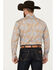 Image #4 - Rough Stock by Panhandle Men's Floral Paisley Print Long Sleeve Pearl Snap Stretch Western Shirt, Blue, hi-res
