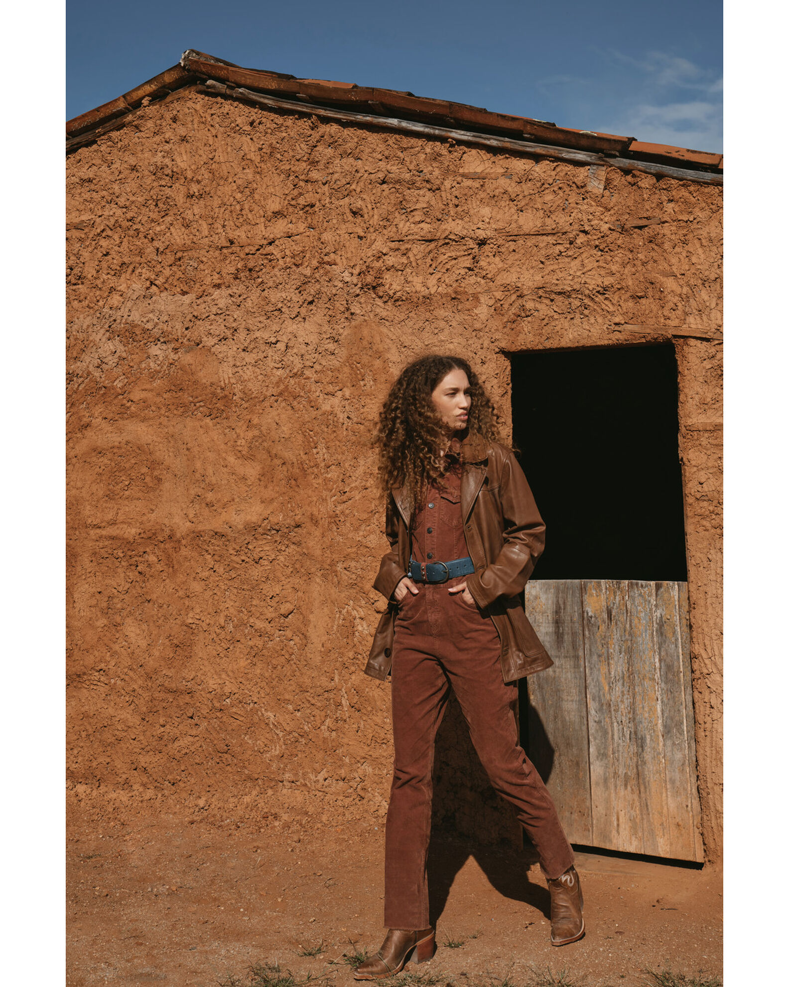 Image #1 - Cleo + Wolf Women's Corduroy Jumpsuit, Dark Brown, hi-res