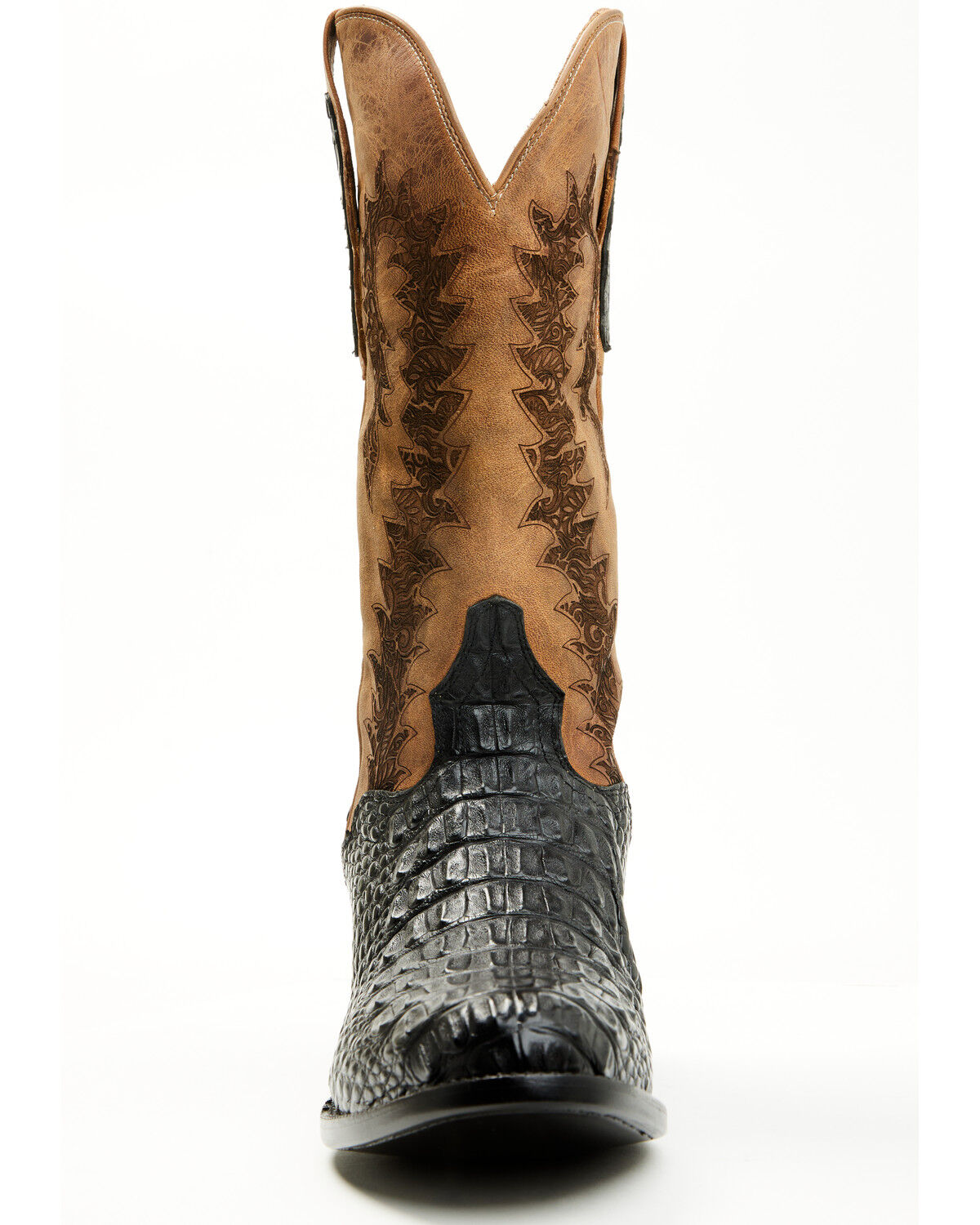 Image #4 - El Dorado Men's Exotic Alligator Western Boots - Round Toe, Black, hi-res