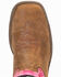 Image #6 - Shyanne Little Girls' Top Western Boots - Square Toe, Brown/pink, hi-res