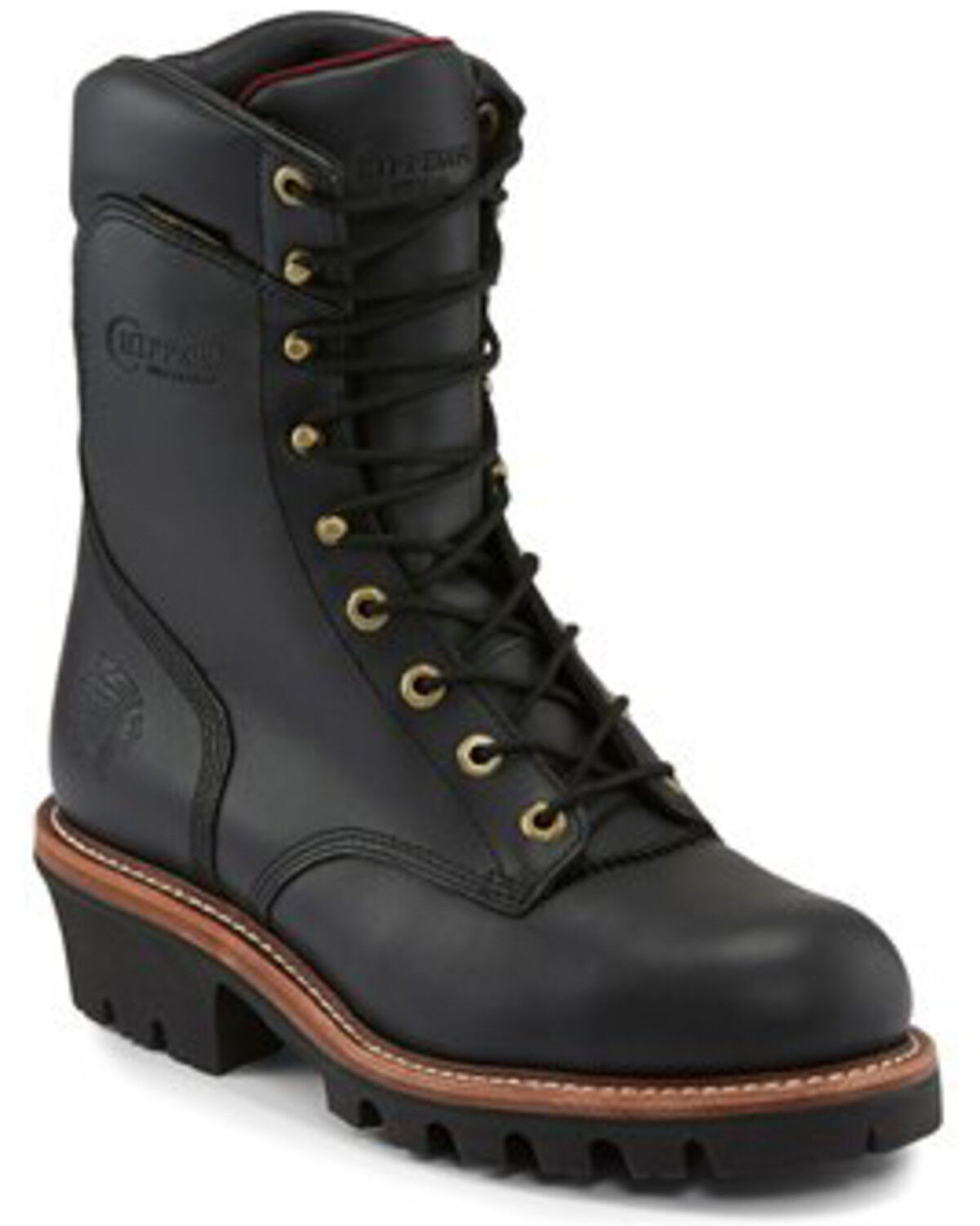 Image #1 - Chippewa Men's Waterproof Work Boots - Steel Toe, Black, hi-res