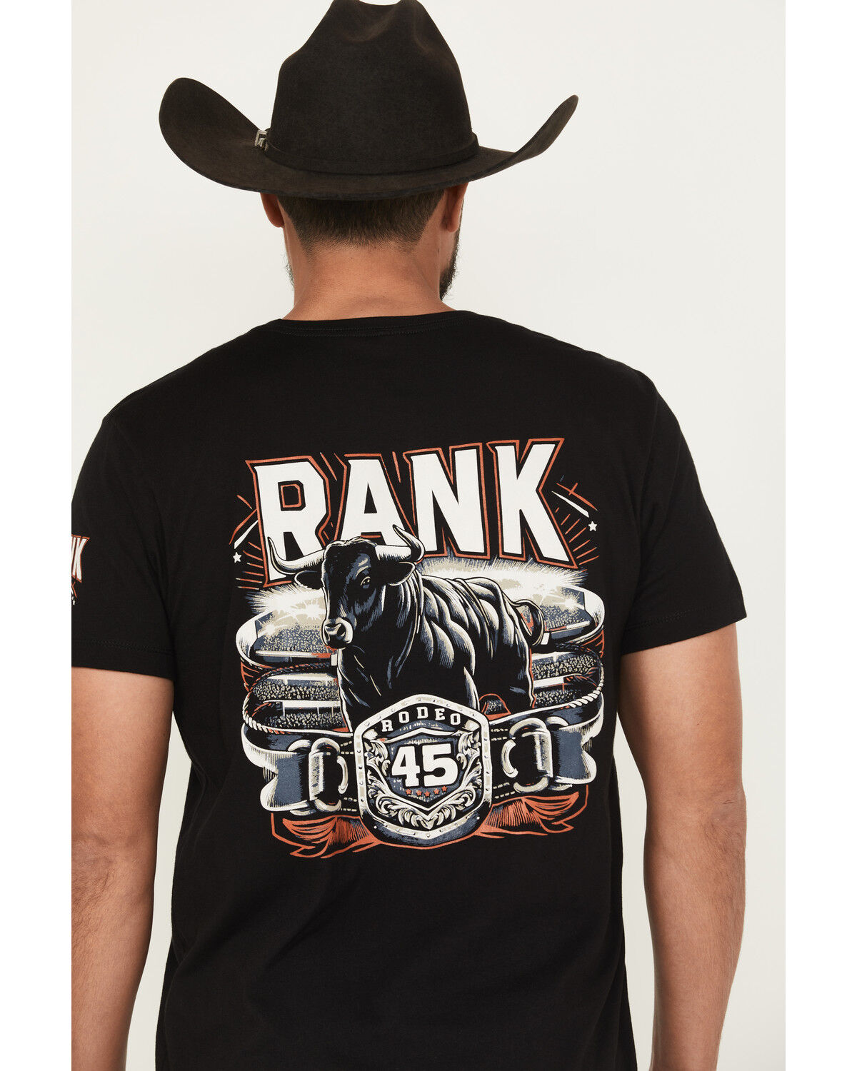 Image #4 - RANK 45® Men's Buckle Up Short Sleeve Graphic T-Shirt, Black, hi-res