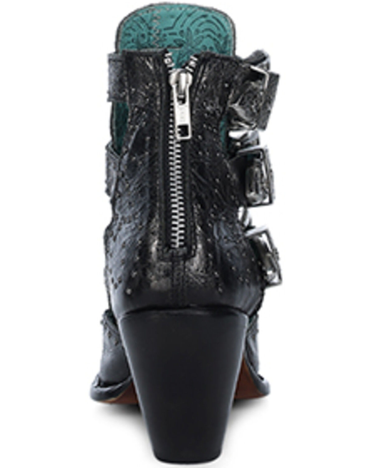 Image #4 - Corral Women's Studded Metallic Fashion Booties - Round Toe, Silver, hi-res