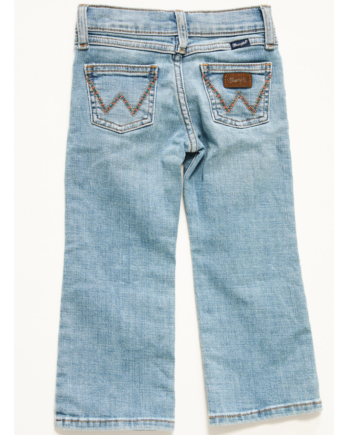 Image #1 - Wrangler Toddler Girls' Kelsey Light Wash Bootcut Stretch Denim Jeans, Light Wash, hi-res