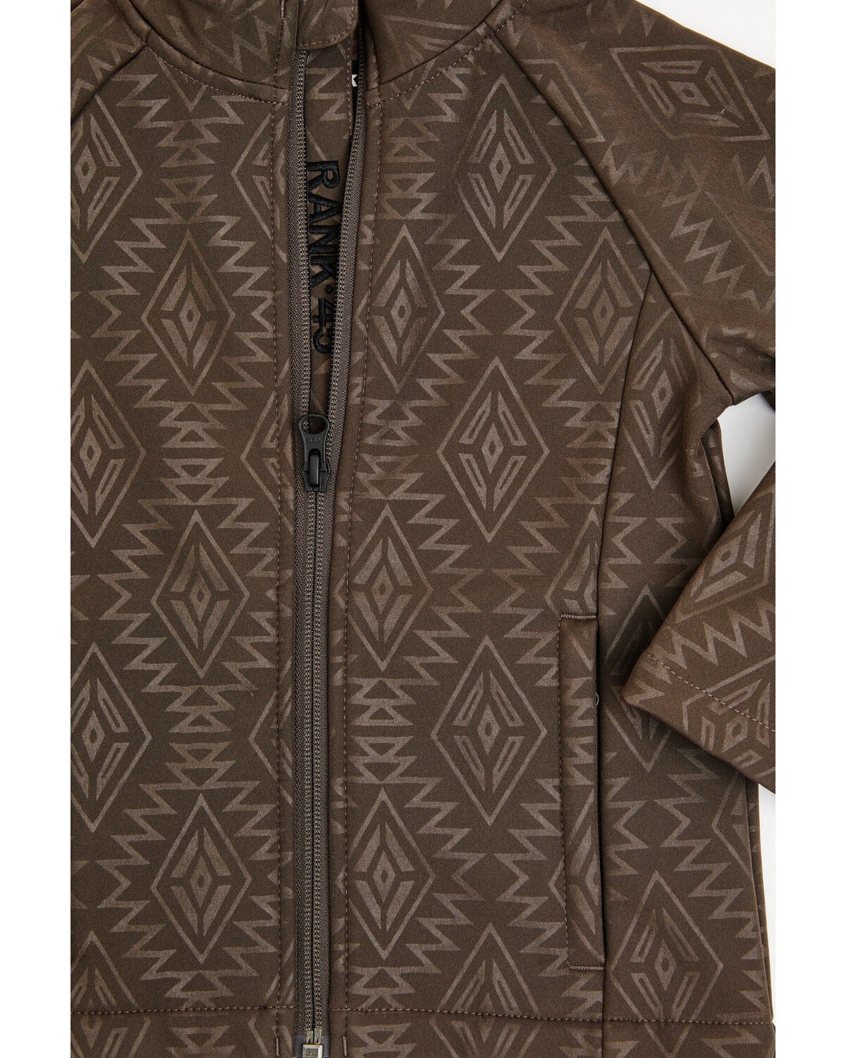 Image #2 - RANK 45&reg; Toddler Boys' Buck Southwestern Print Softshell Jacket, Brown, hi-res