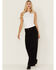 Image #3 - Wrangler Women's Midnight Ride Mid Rise World Wide Wide Leg Denim Jeans, Black, hi-res