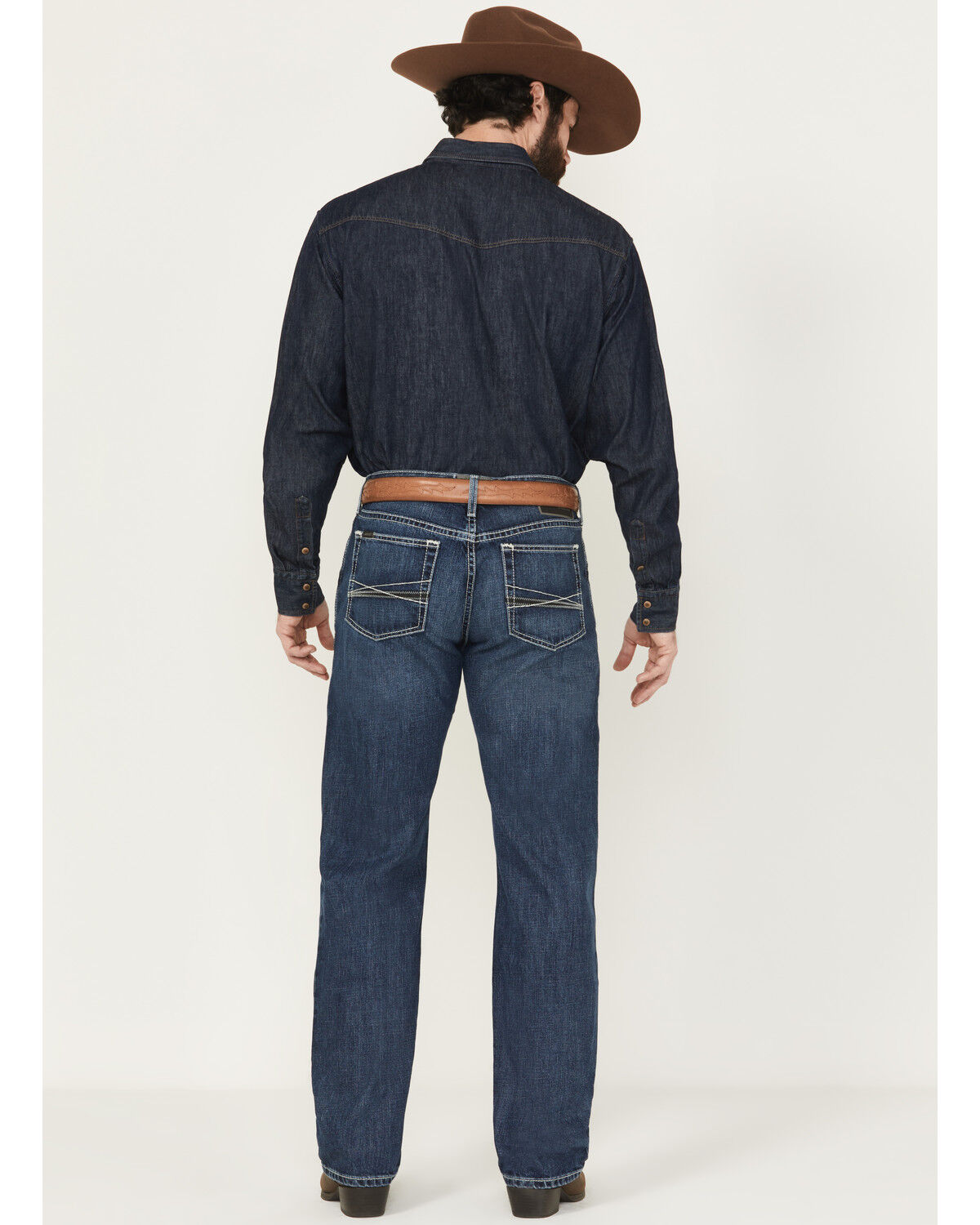 Image #3 - Ariat Men's M2 Camilo Dark Wash Relaxed Bootcut Rigid Denim Jeans - Big, Dark Wash, hi-res