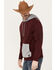 Image #1 - Hooey Men's Tundra Hooded Sweatshirt, Burgundy, hi-res