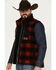 Image #2 - Pendleton Men's Ridgeline Buffalo Checker Fleece Vest, Red, hi-res