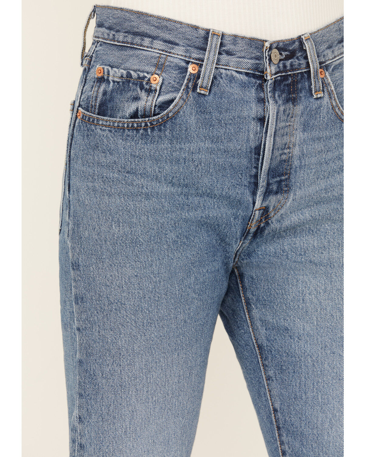 Image #2 - Levi's Premium Women's Medium Wash Must Be Mine 501 Cropped Jeans, Medium Wash, hi-res