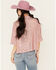 Image #4 - POL Women's Sequin Button Up Top, Pink, hi-res