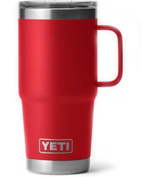 Yeti Rambler 20 oz Stronghold Lid Travel Mug - Rescue Red, Red, hi-res
