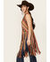 Image #2 - Scully Women's Serape Striped Print Fringe Vest , Tan, hi-res