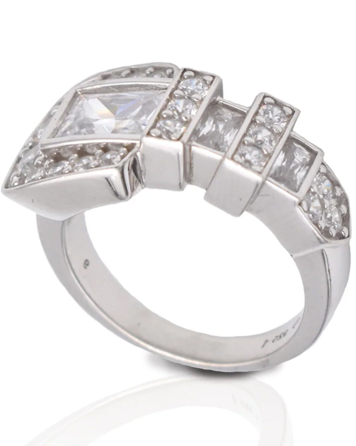 Image #1 - Kelly Herd Women's Silver Texas Ranger Buckle Ring, No Color, hi-res