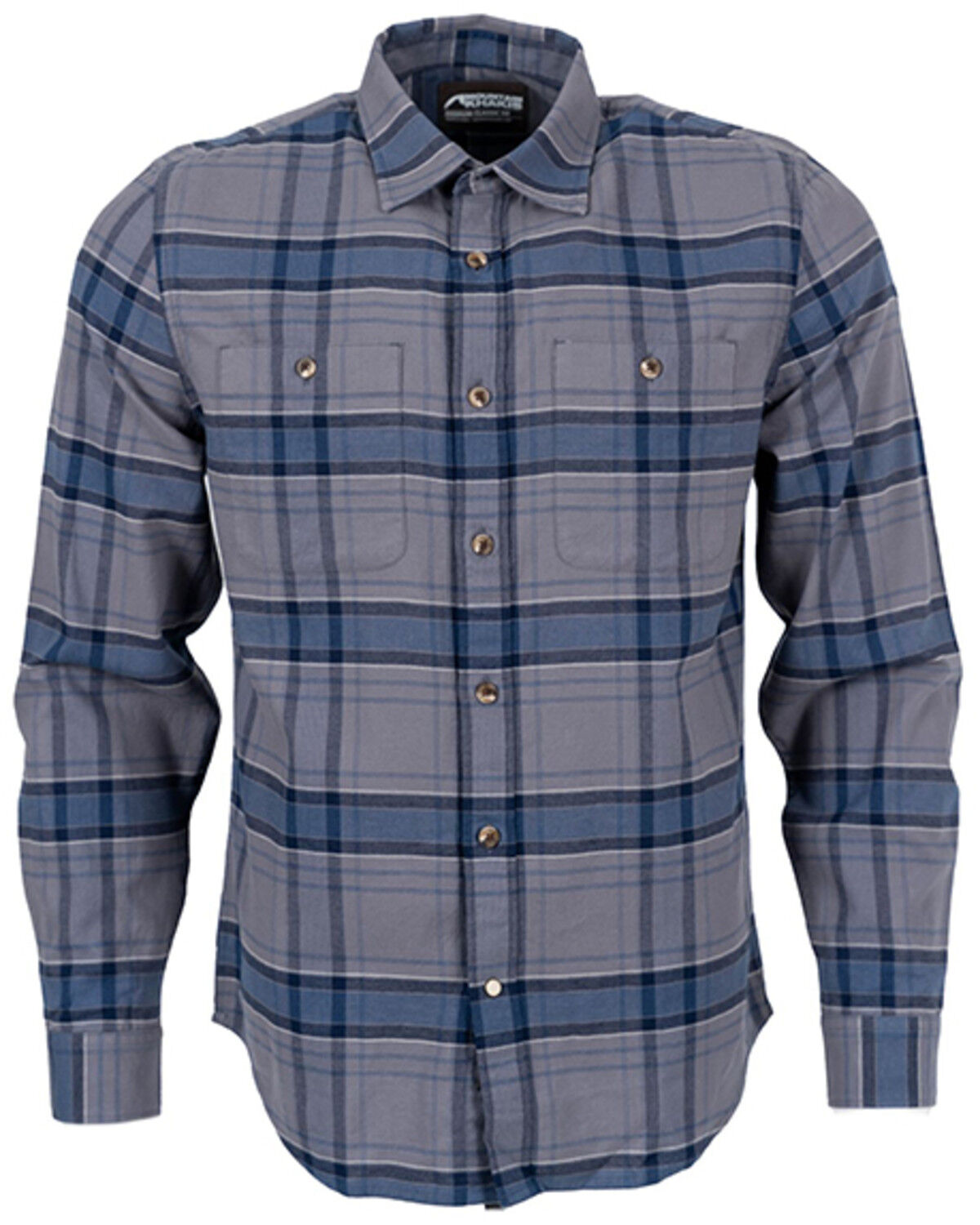 Image #1 - Mountain Khakis Men's Nebo Plaid Print Long Sleeve Button-Down Western Shirt, Grey, hi-res