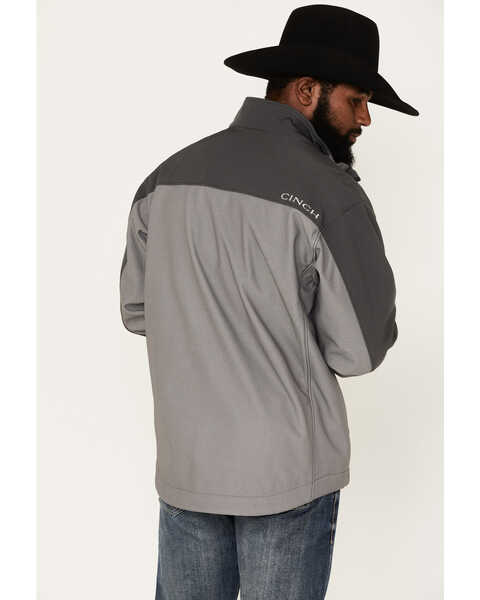 Image #4 - Cinch Men's Textured Logo Concealed Carry Softshell Jacket, Grey, hi-res