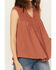 Image #3 - Molly Bracken Women's Crochet Sleeveless Peasant Top, Rust Copper, hi-res