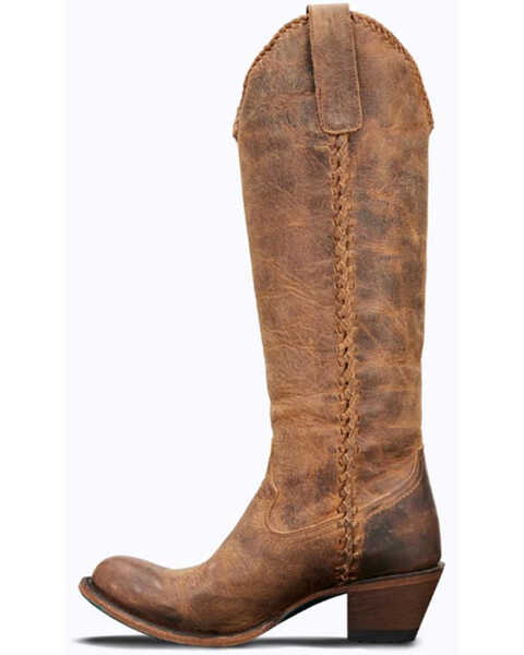 Image #3 - Lane Women's Plain Jane Western Boots - Round Toe , Brown, hi-res