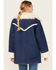 Image #4 - Wrangler Women's Medium Wash Sherpa Lined Oversized Jacket, , hi-res