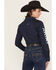 Image #4 - Ariat Women's Team Kirby Solid Long Sleeve Button-Down Stretch Western Shirt, Navy, hi-res