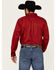 Image #4 - Ariat Men's Boot Barn Exclusive Team Logo Twill Fitted Long Sleeve Button-Down Western Shirt, Red, hi-res