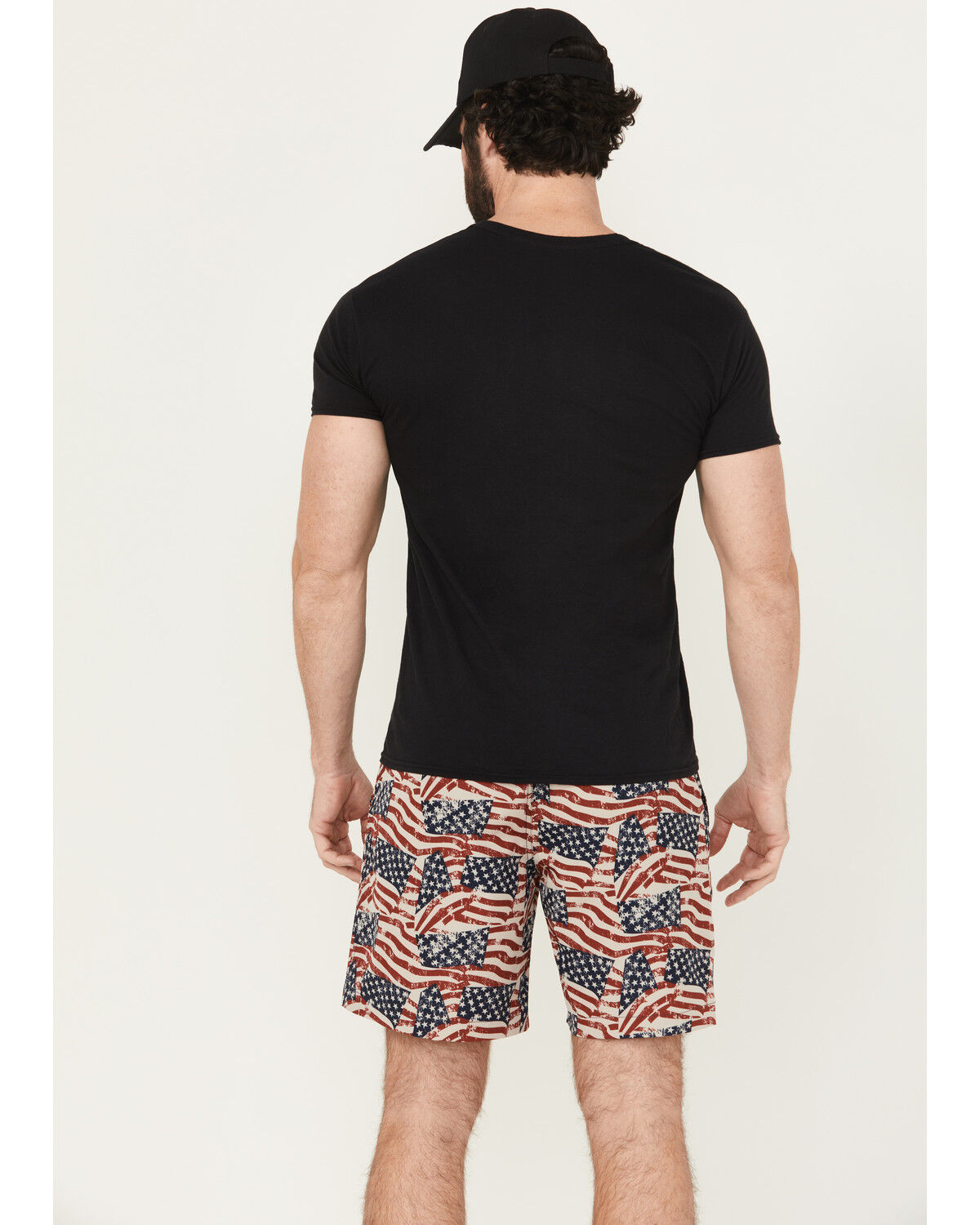 Image #3 - Ariat Men's US Flag Print Tek Shorts, Multi, hi-res
