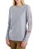 Image #1 - Carhartt Women's Loose Fit Heavyweight Long Sleeve Logo Graphic Work Tee, Heather Grey, hi-res
