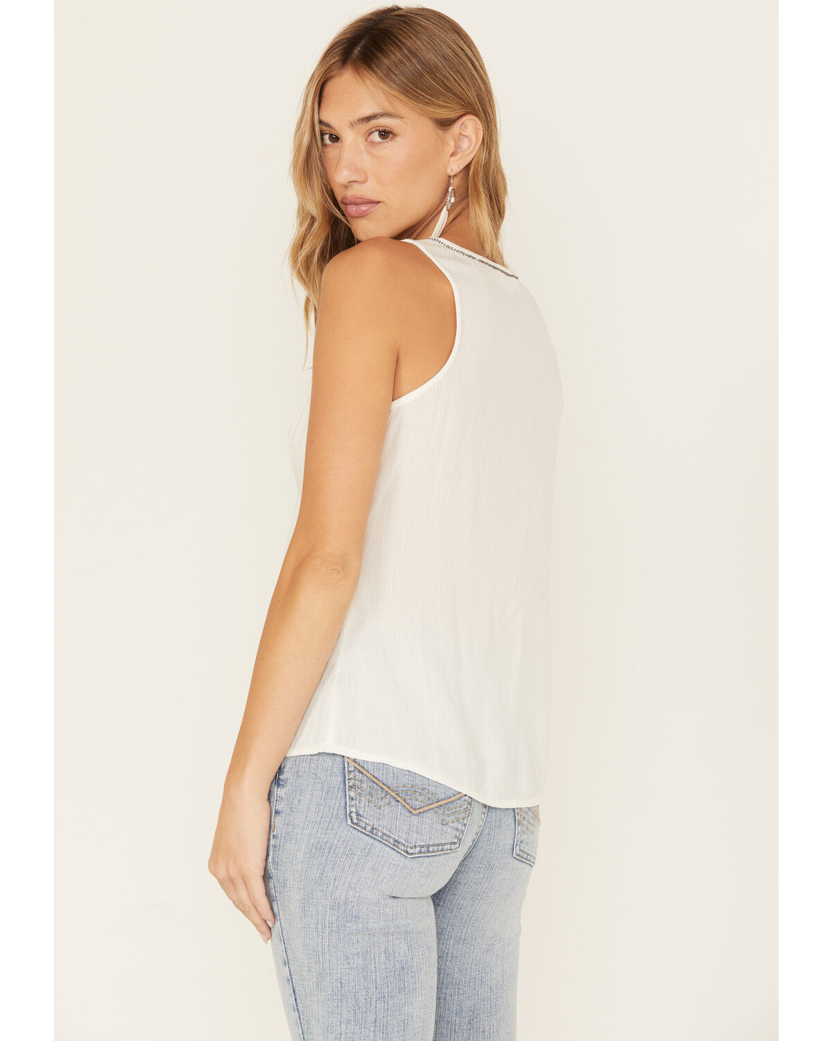 Image #4 - Idyllwind Women's Rowan Beaded Embellished Tank Top, White, hi-res