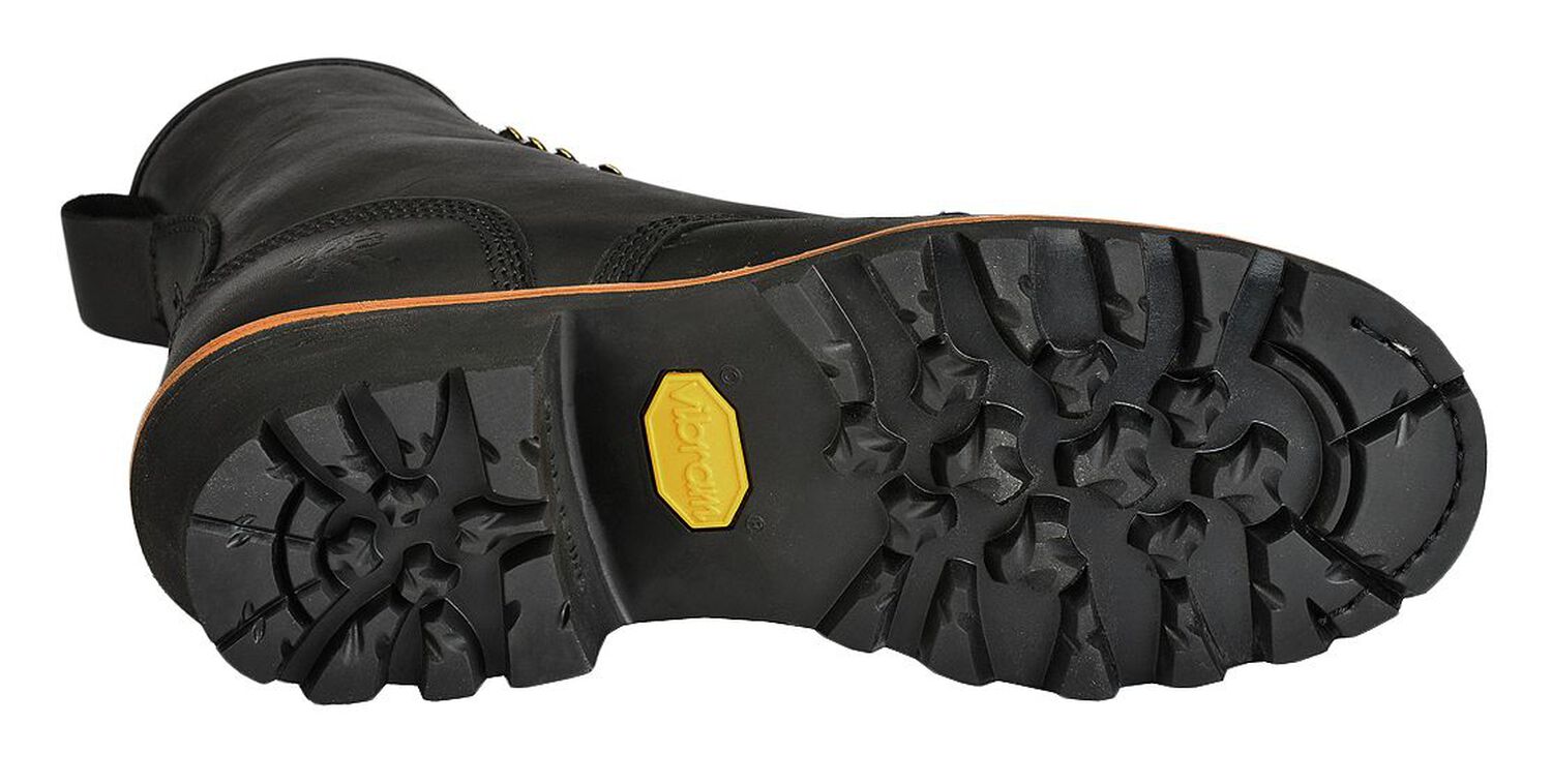 Image #5 - Chippewa Men's 8" Logger Boots - Steel Toe, Black, hi-res