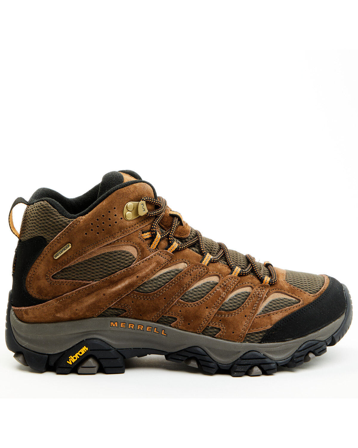Image #2 - Merrell Men's Moab 3 Mid GORE-TEX® Hiker Work Boots - Soft Toe, Brown, hi-res