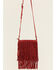 Image #2 - Idyllwind Women's Camarillo Suede Fringe Crossbody Bag, Red, hi-res