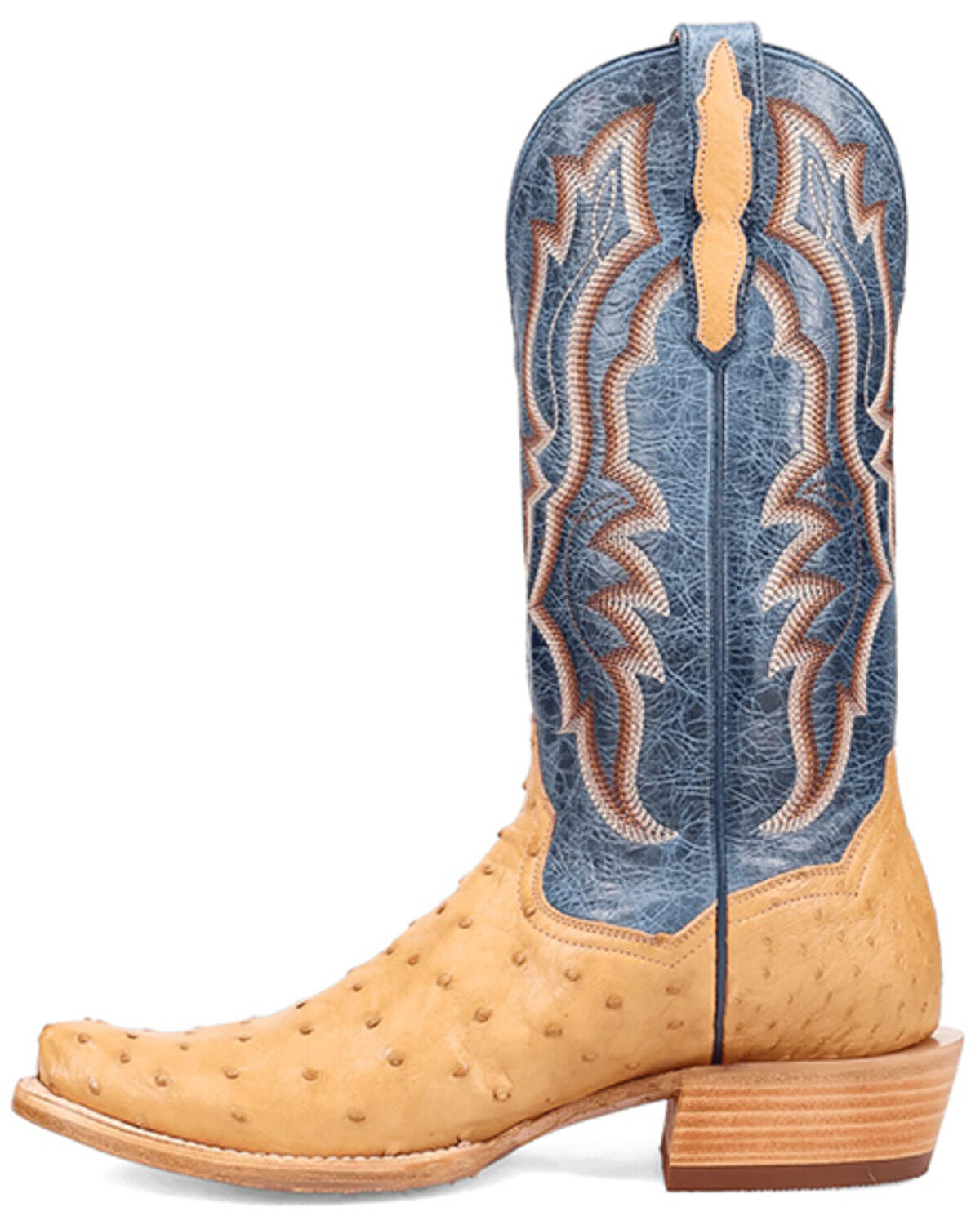 Image #3 - Dan Post Men's Brady Exotic Full-Quill Ostrich Tall Western Boots - Broad Square Toe, Tan, hi-res