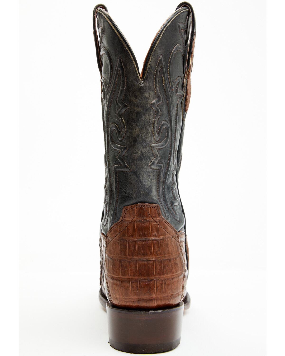 Image #5 - Dan Post Men's 12" Exotic Caiman Western Boots - Round Toe, Brown, hi-res