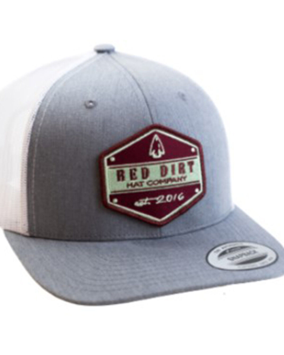 Image #1 - Red Dirt Hat Men's Hexagon Arrowhead Patch Mesh Back Ball Cap, Grey, hi-res
