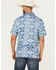 Image #4 - RANK 45® Men's Stock Southwestern Print Short Sleeve Polo, Light Blue, hi-res