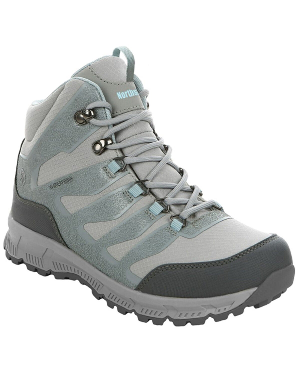Northside Women's Mid Waterproof Lace-Up Hiking Work Boots, Blue, hi-res