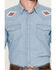 Image #3 - Cody James Men's Tucson Embroidered Denim Short Sleeve Snap Western Shirt, Light Wash, hi-res