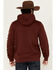 Image #4 - RANK 45® Men's Striped Logo Hooded Sweatshirt, Burgundy, hi-res