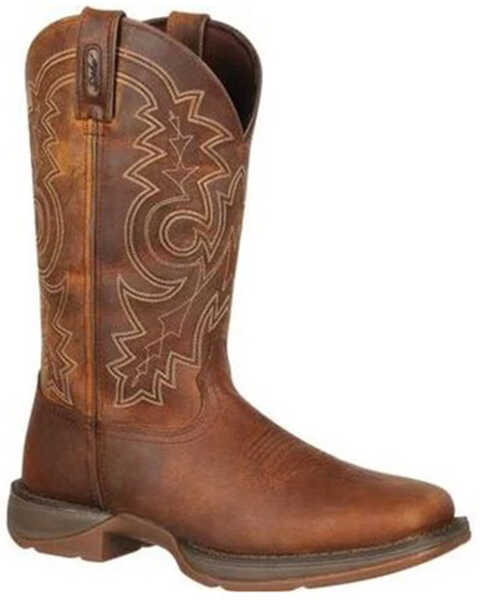 Durango Men's Rebel Pull On Western Boot - Square Toe, Brown, hi-res