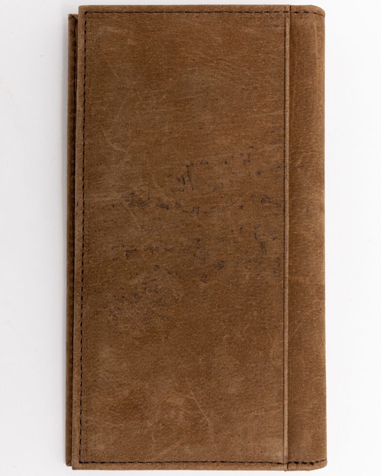 Cody James Men's Croc Embossed Leather Checkbook Wallet , Black, hi-res
