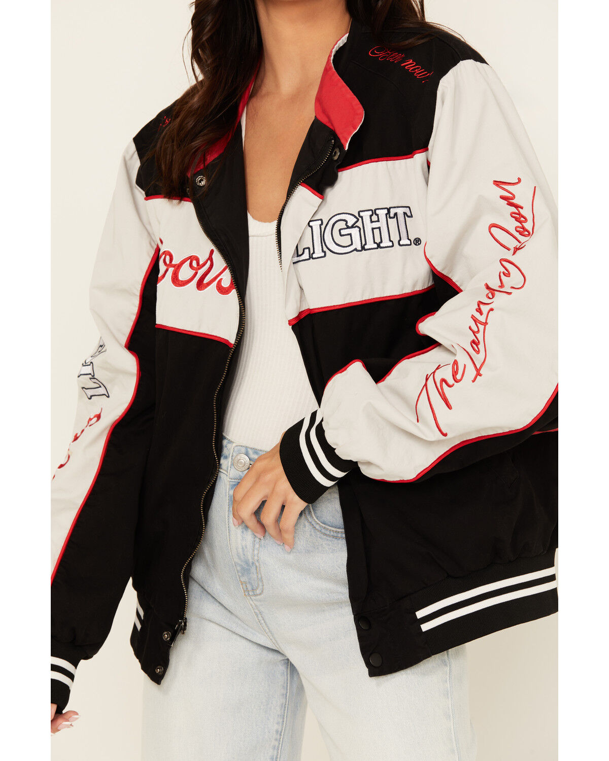 Image #3 - The Laundry Room Women's Coors Logo Racing Jacket, Black, hi-res
