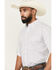 Image #2 - Ariat Men's Damien Wrinkle Free Geo Print Short Sleeve Button-Down Western Shirt, White, hi-res