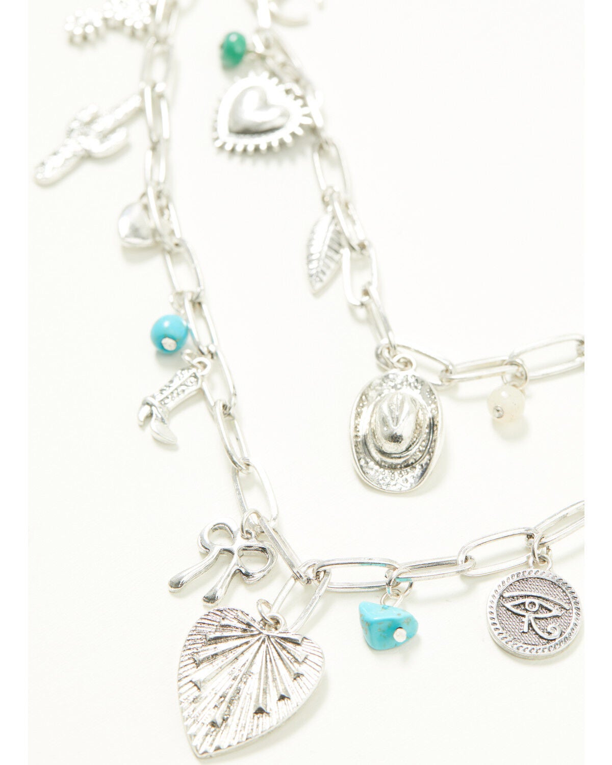 Image #3 - Shyanne Women's Charm Layered Necklace, Silver, hi-res