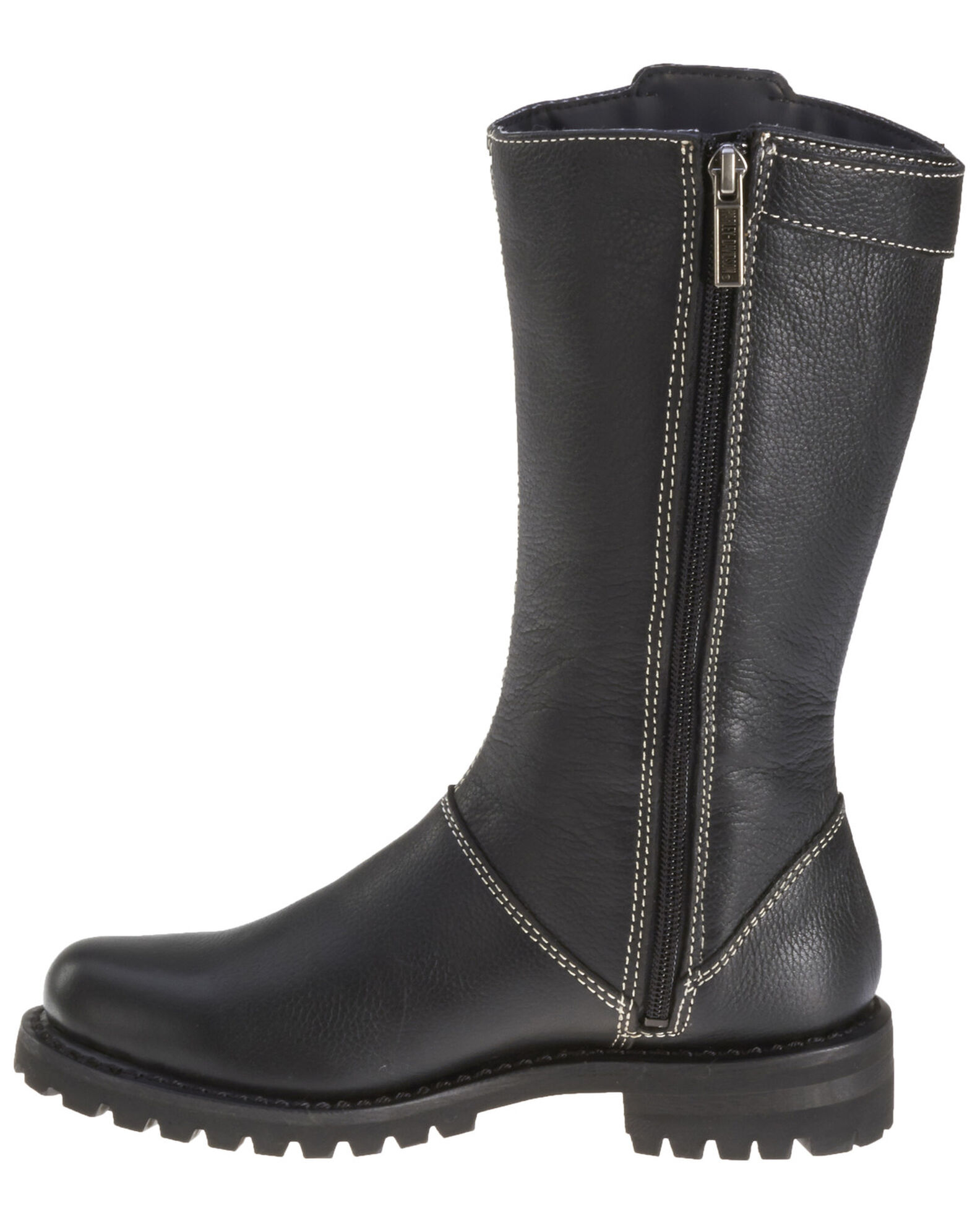 Image #3 - Harley Davidson Women's Melia Moto Boots - Round Toe, Black, hi-res