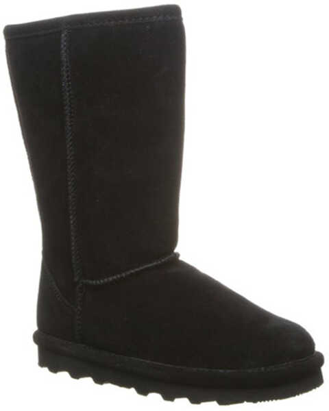 Bearpaw Girls' Elle Tall Casual Boots - Round Toe , Black, hi-res